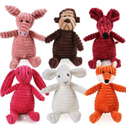 Cute Animals Plush Chew Squeak Toys